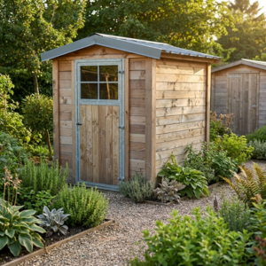 Création métallique et bois cabanon / abri de jardin sur mesure Techni Métal