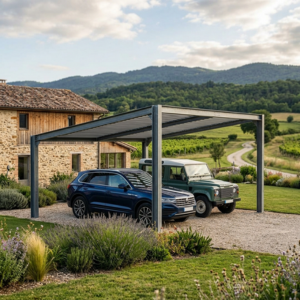 Création métallique carport pour voiture - aménagement extérieur