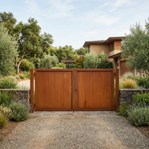 portail extérieur métal corten : Techni Métal