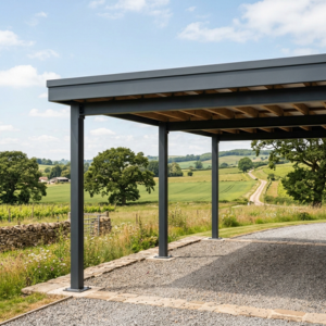 Carport charpente métallique - métallerie Techni Métal