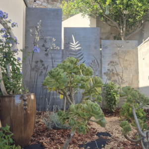 Brise-vue plaque nature découpe laser pour jardin en métal - Métallerie Techni Métal