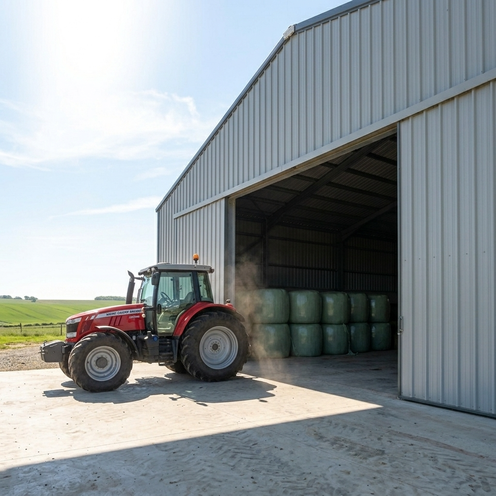 bâtiment agricole : charpente métallique en kit